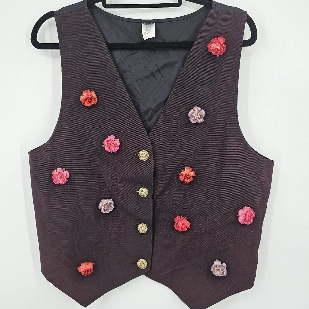 Vintage Floral Vest – Quirky Eclectic Grandma Vibes 🌸